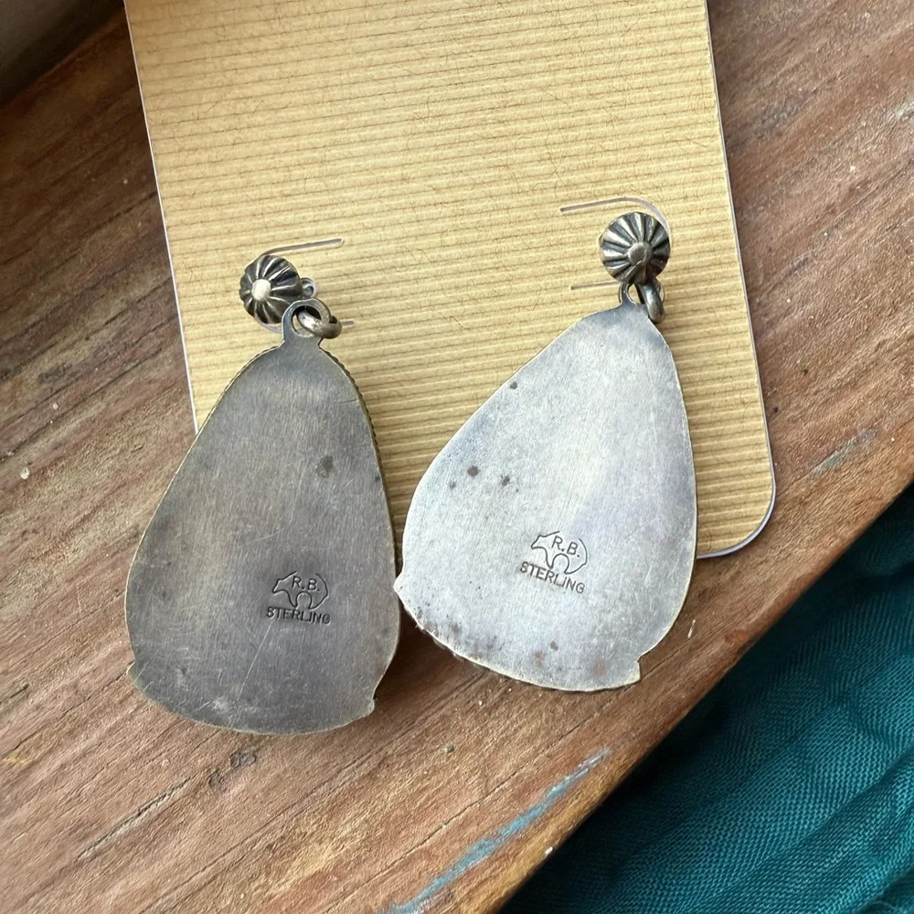 Turquoise earrings - Picture 2 of 2